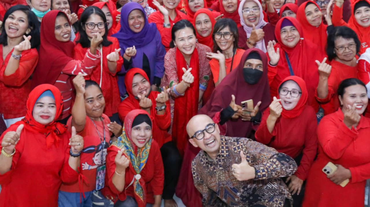 Wakil Menteri Pemberdayaan Perempuan dan Perlindungan Anak (Wamen PPPA), Veronica Tan dalam program Agen Kepala Dingin bersama 1.500 perempuan (Biro Humas dan Umum Kementerian PPPA)