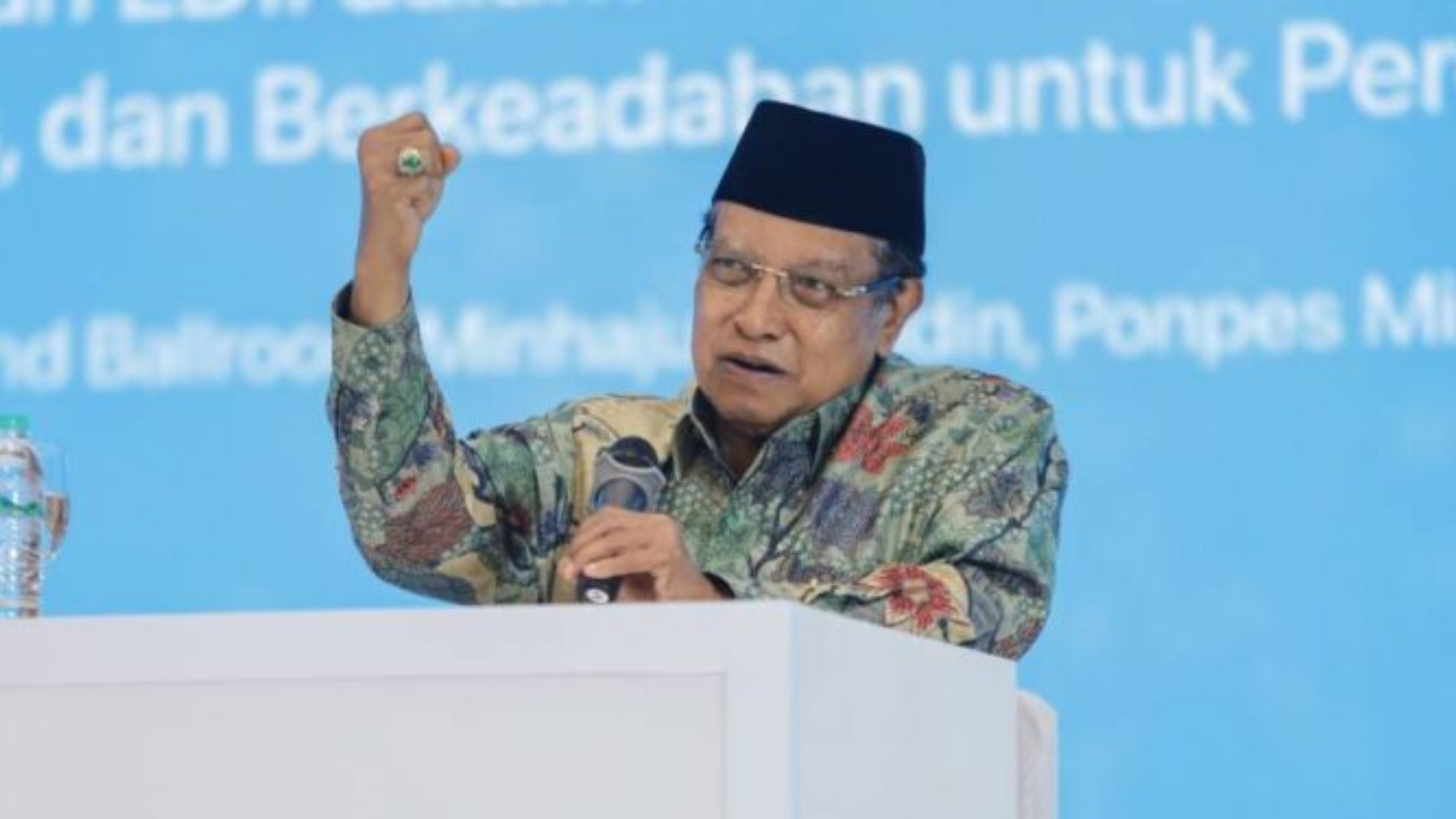 K.H. Said Aqil Siradj menghadiri Munas X LDII sebagai Ketua Lembaga Persahabatan Ormas Islam (LPLDI) pada Rabu (8/4/2026) di Grand Ballroom Minhajurrosyidin, Jakarta (LINES/LDII)
