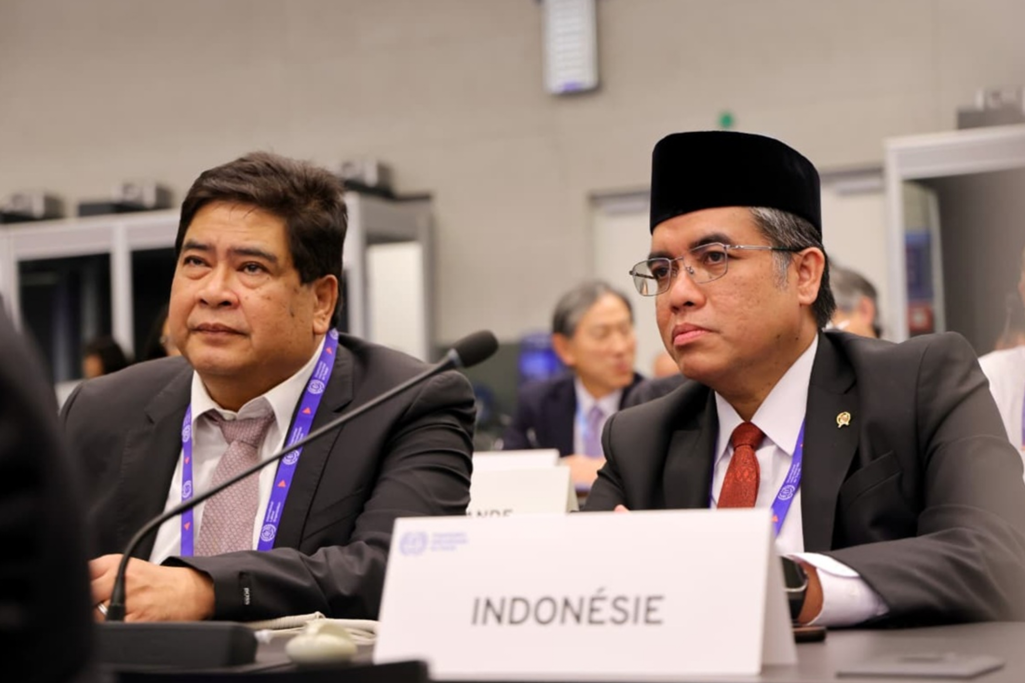 Menaker Yassierli dalam Sidang Pleno International Labour Conference (ILC) ke-114 di Jenewa, Swiss pada Selasa, 9 Juni 2026. (Biro Humas Kemnaker)