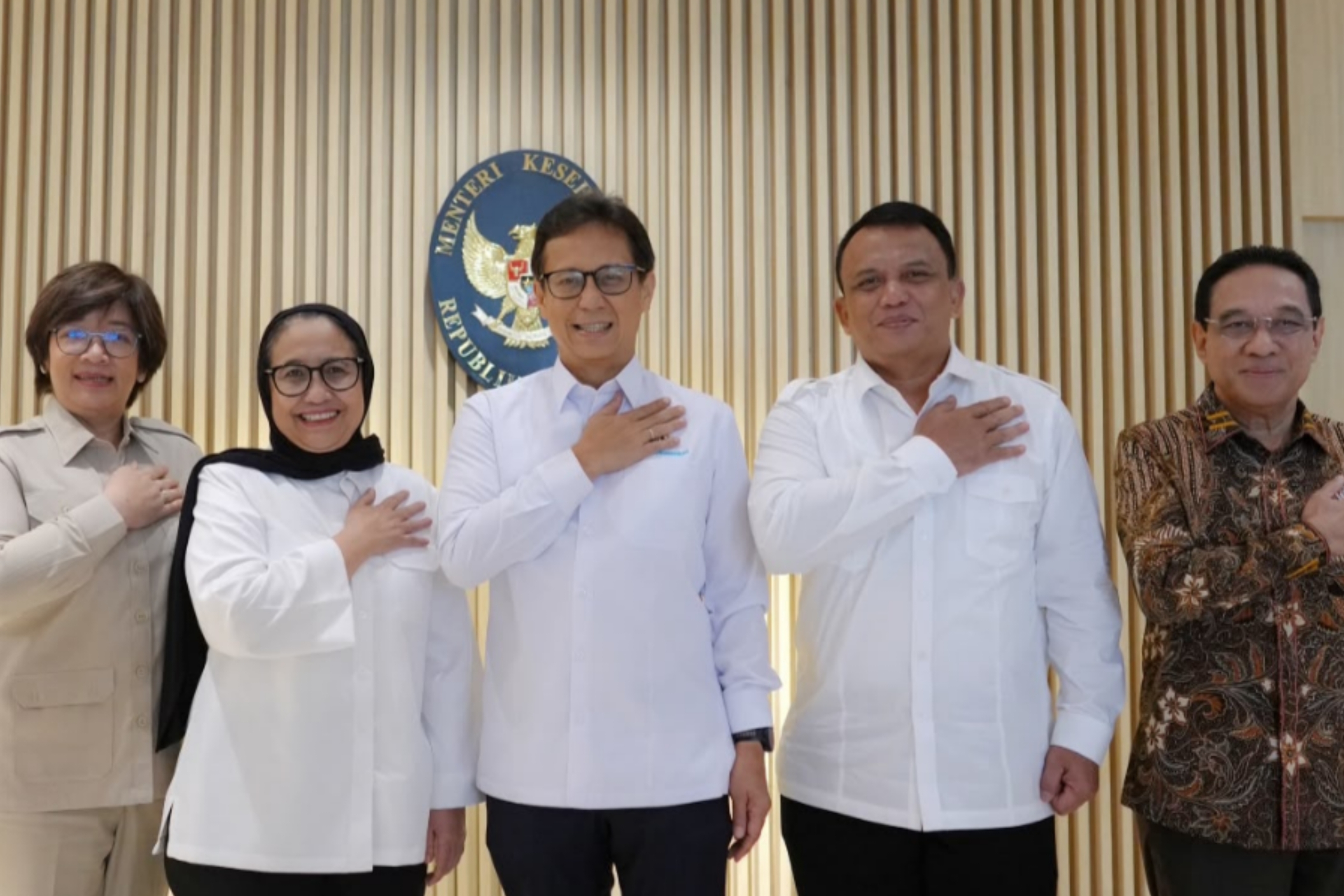 Jajaran pimpinan Badan Gizi Nasional (BGN) melakukan pertemuan dengan Menteri Kesehatan (Menkes) di Kantor Kementerian Kesehatan (Kemenkes) pada Selasa, 9 Juni 2026. (Biro Hukum dan Humas BGN)
