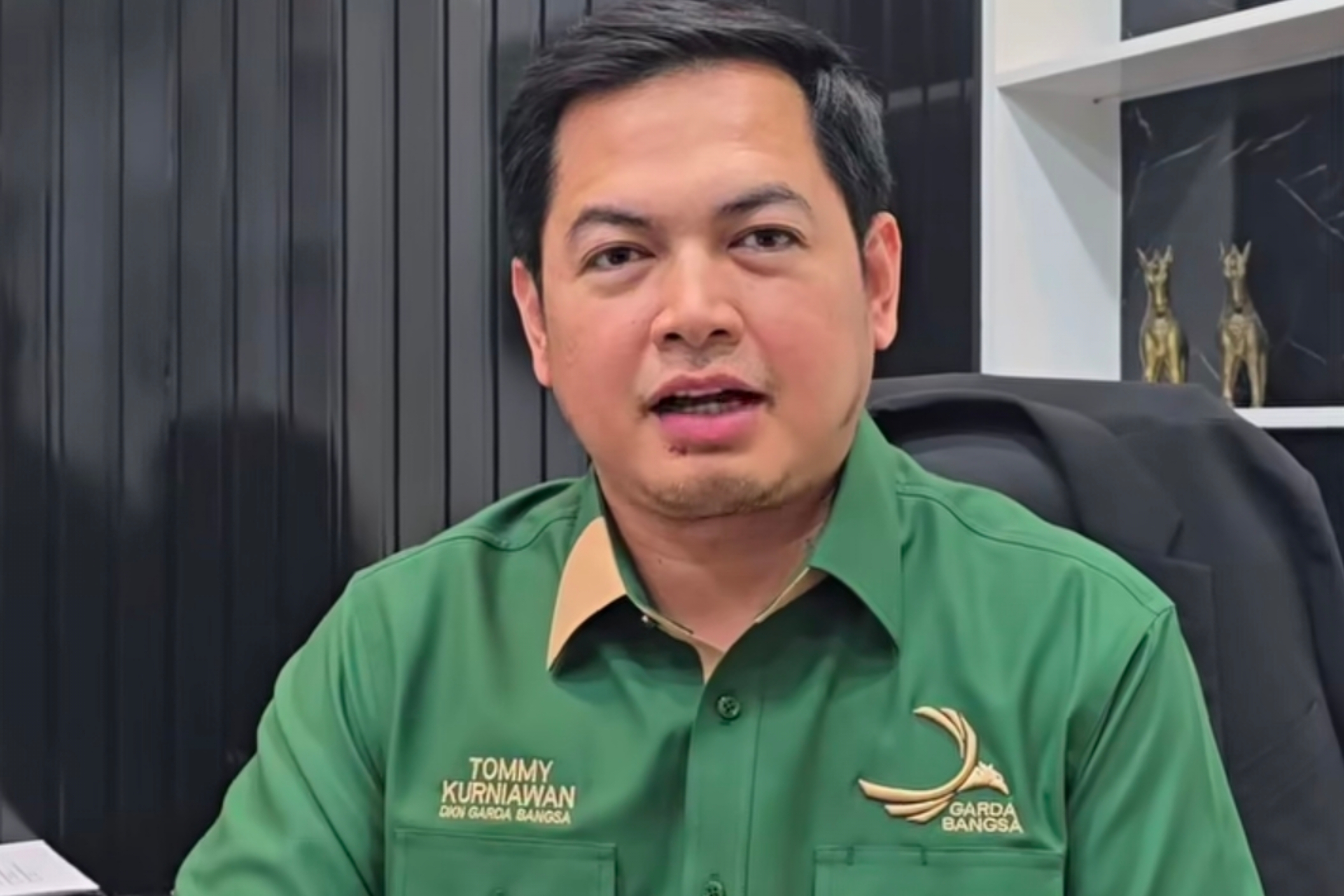 Tangkapan layar: Ketua Umum Dewan Koordinasi Nasional Garda Bangsa Tommy Kurniawan. (IDNVoice/Instagram-gardabangsa)