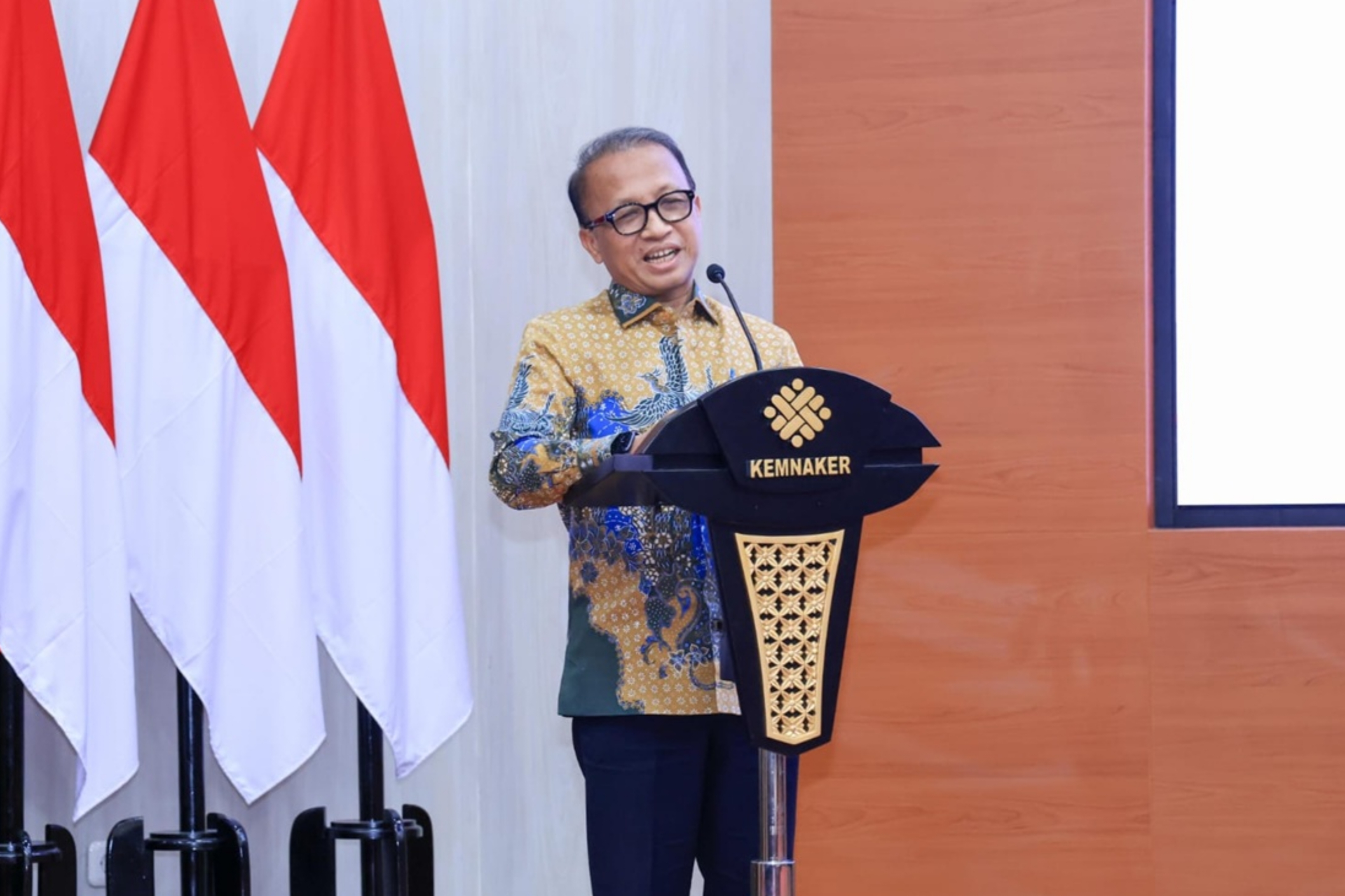 Kepala Badan Perencanaan dan Pengembangan Ketenagakerjaan (Barenbang Ketenagakerjaan) Kementerian Ketenagakerjaan, Anwar Sanusi. (IDNVoice/Kemnaker)