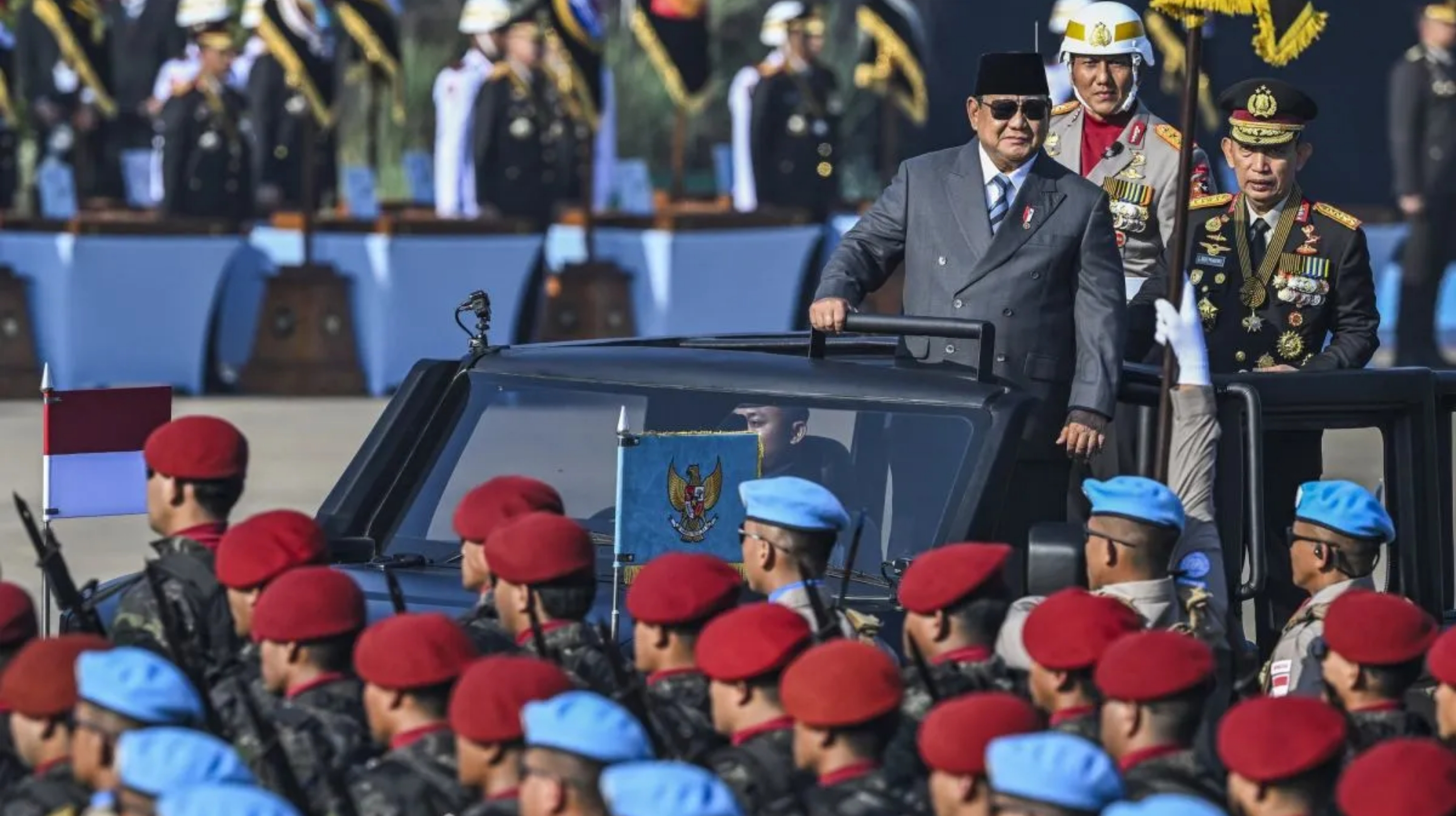 Presiden Prabowo Subianto menghadiri peringatan HUT Ke-80 Bhayangkara di Satuan Latihan Brimob, Cikeas, Kabupaten Bogor, Jawa Barat pada Rabu, 1 Juli 2026 (IDNVoice/BPMI Setpres)    