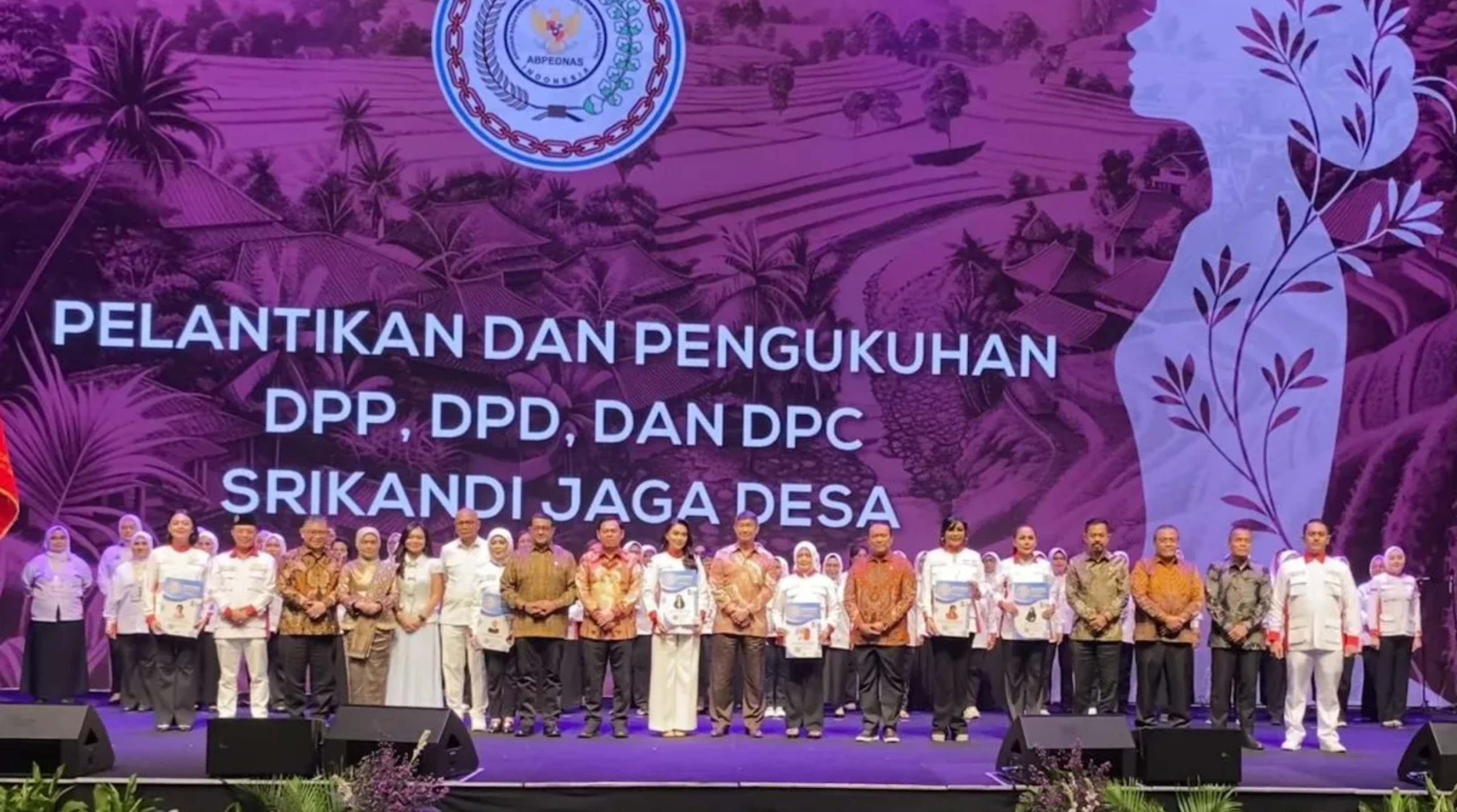 Pelantikan dan Pengukuhan DPP, DPD, dan DPC Srikandi Jaga Desa di Jakarta pada Jumat, 3 Juli 2026. (IDNVoice/Antara-Fath Putra Mulya)