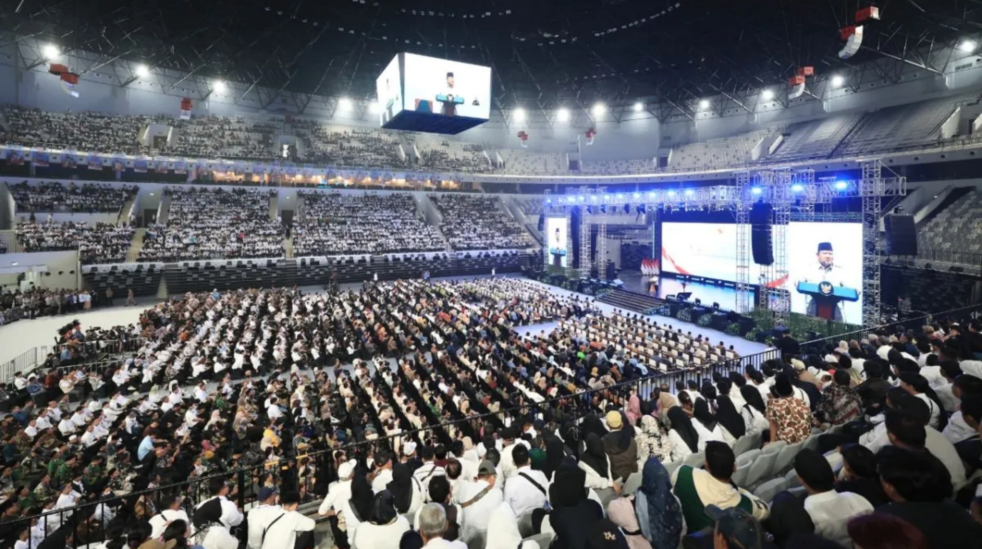 Suasana peringatan puncak Hari Koperasi Nasional (Harkopnas) ke-79 di Indonesia Arena, Senayan, Jakarta pada Minggu, 12 Juli 2026. (IDNVoice/Bakom RI)