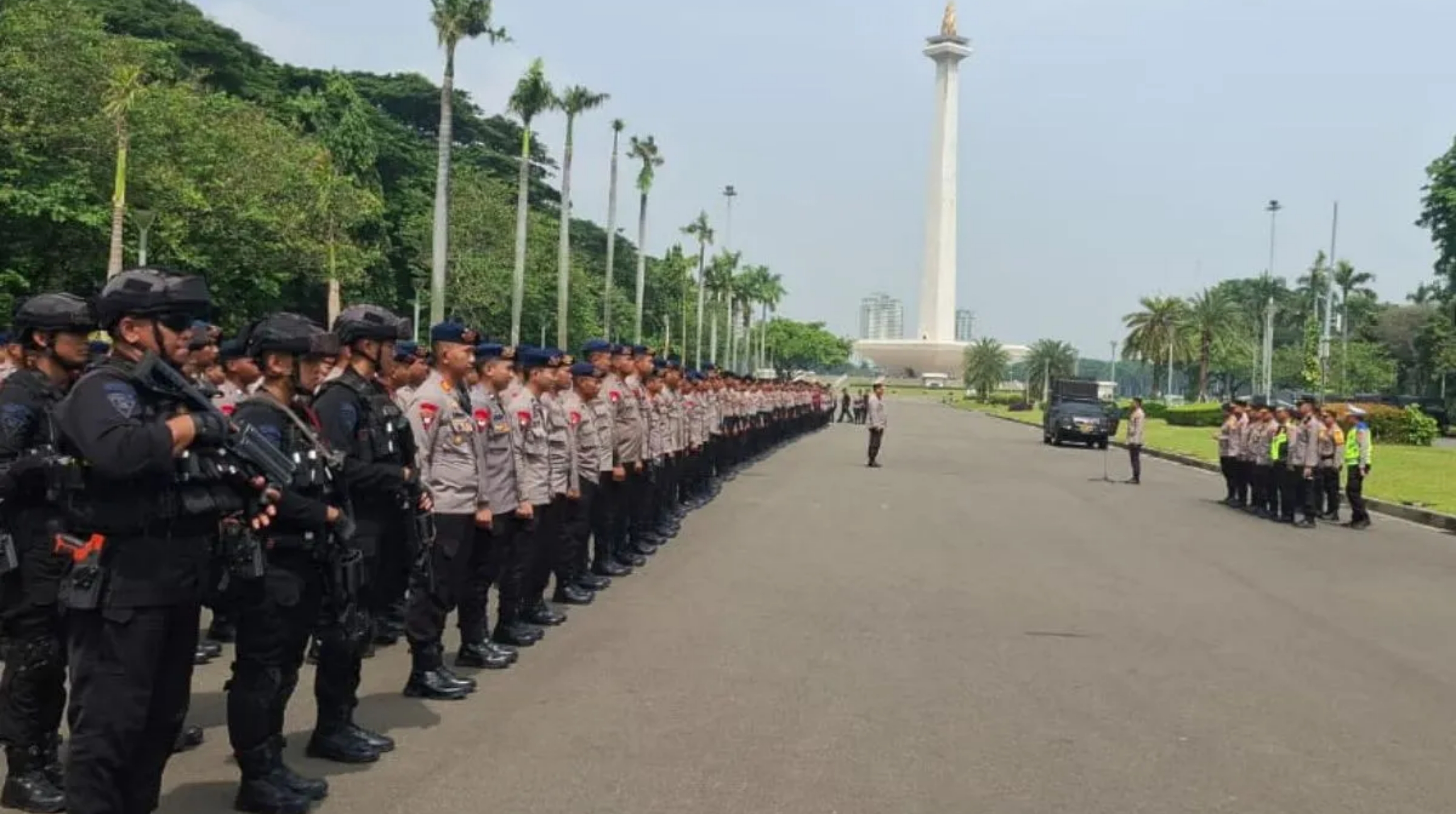 Ilustrasi: Personel gabungan mengikuti apel pengamanan aksi unjuk rasa di Jakarta. (IDNVoice/Humas Polres Jakpus)