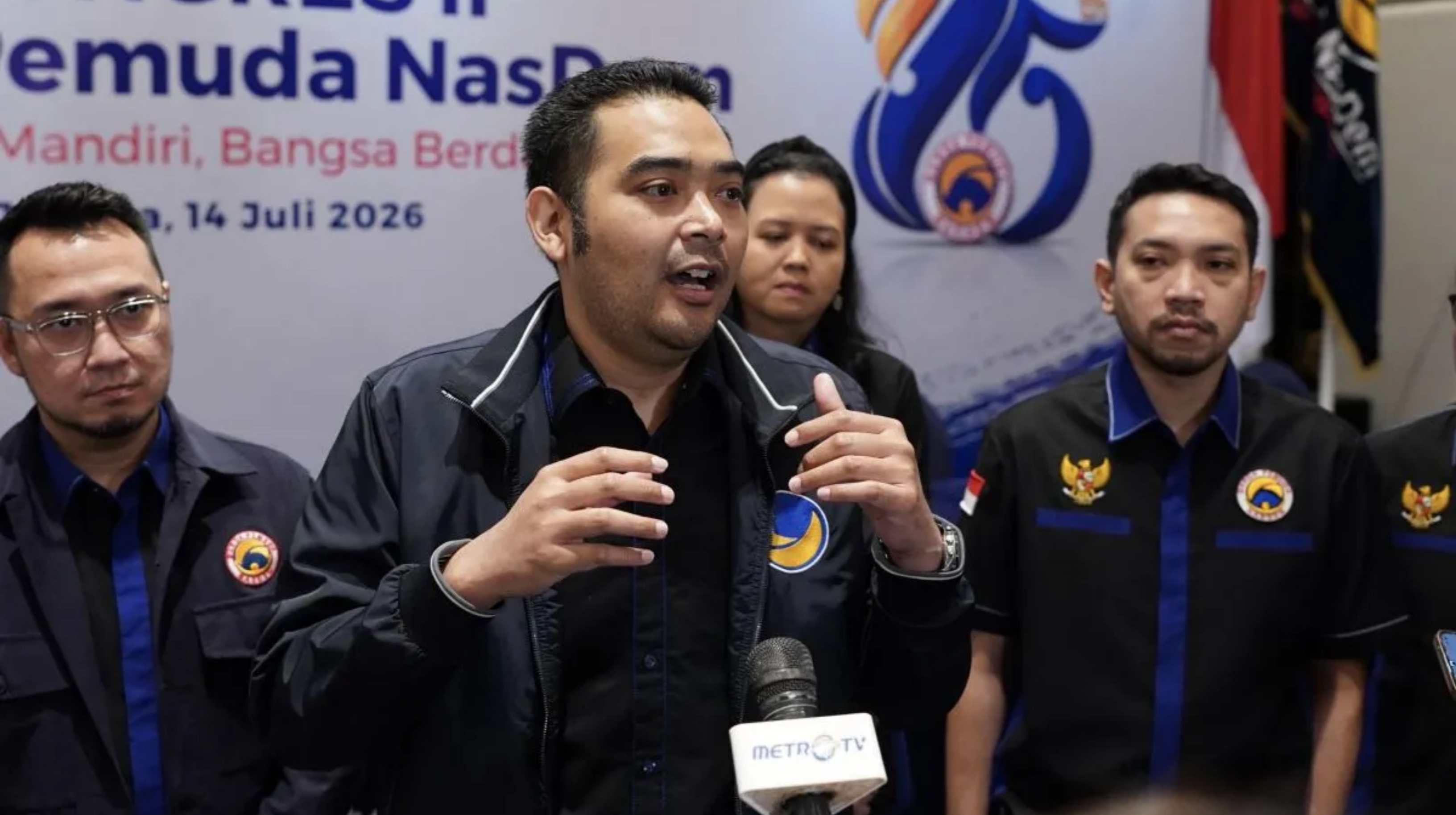 Ketua Umum Gerakan Pemuda NasDem Prananda Surya Paloh di NasDem Tower, Jakarta pada Selasa, 14 Juli 2026. (IDNVoice/NasDem)