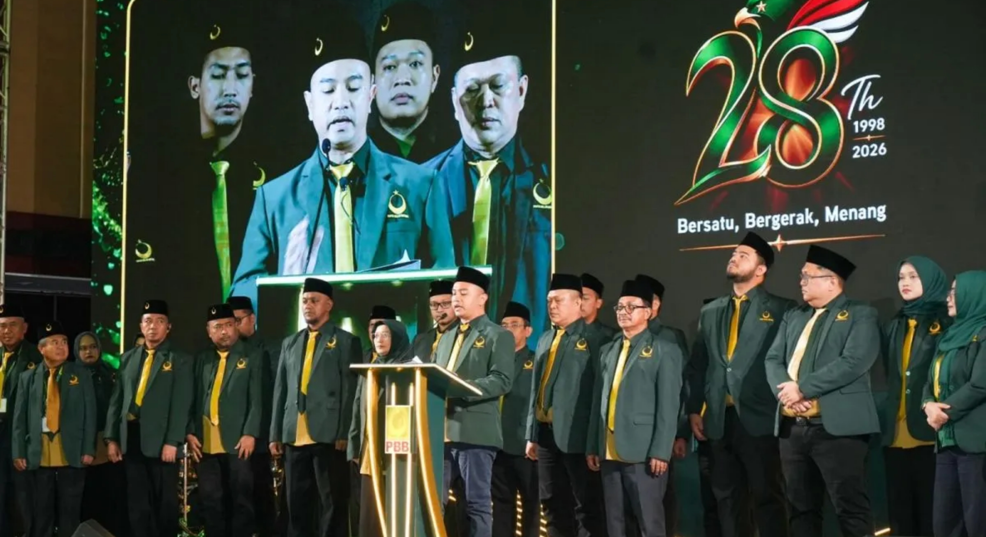 Rapat Kerja Nasional (Rakernas), Bimbingan Teknis (Bimtek) anggota DPRD se-Indonesia, dan peringatan Milad Ke-28 Partai Bulan Bintang (PBB) di Jakarta pada Jumat, 17 Juli 2026. (IDNVoice/PBB)