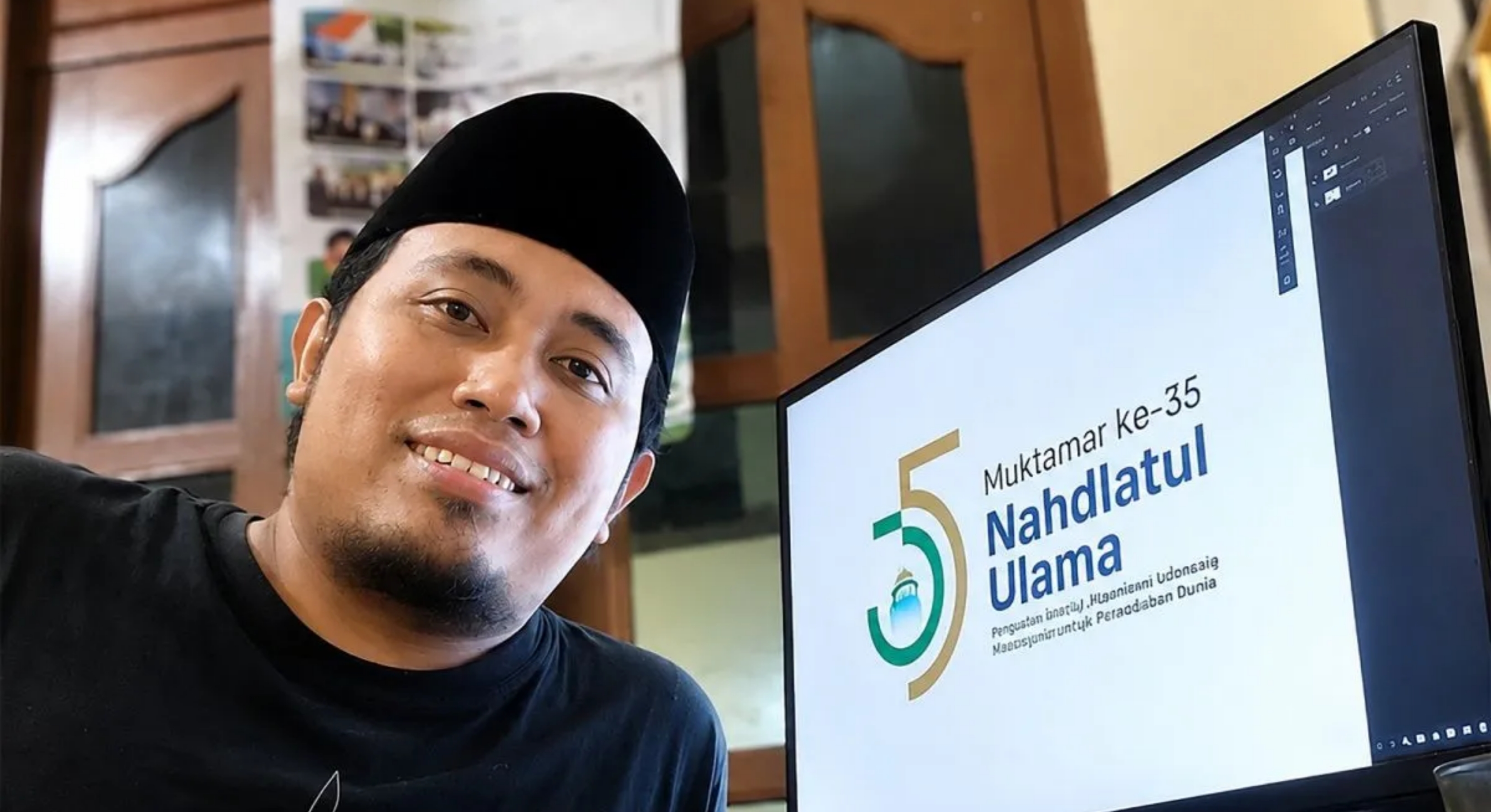 Logo Muktamar Ke-35 NU Resmi Ditetapkan, Karya Alumnus Ponpes Langitan Sarat Makna Khidmah