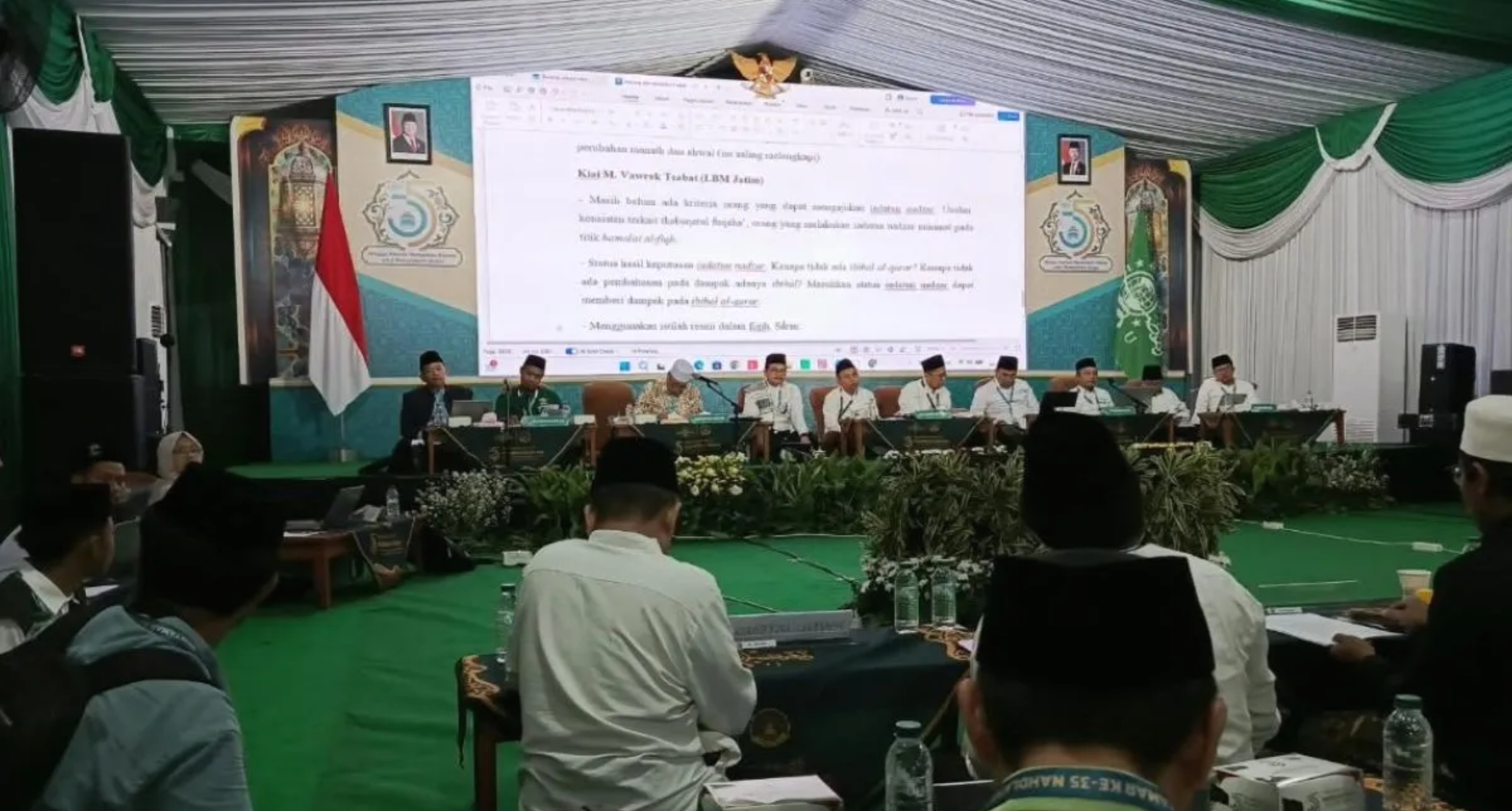 Pembahasan sidang komisi di Muktamar Ke-35 NU di Jombang, Jawa Timur pada Sabtu, 29 Agustus 2026. (IDNVoice/PBNU)   