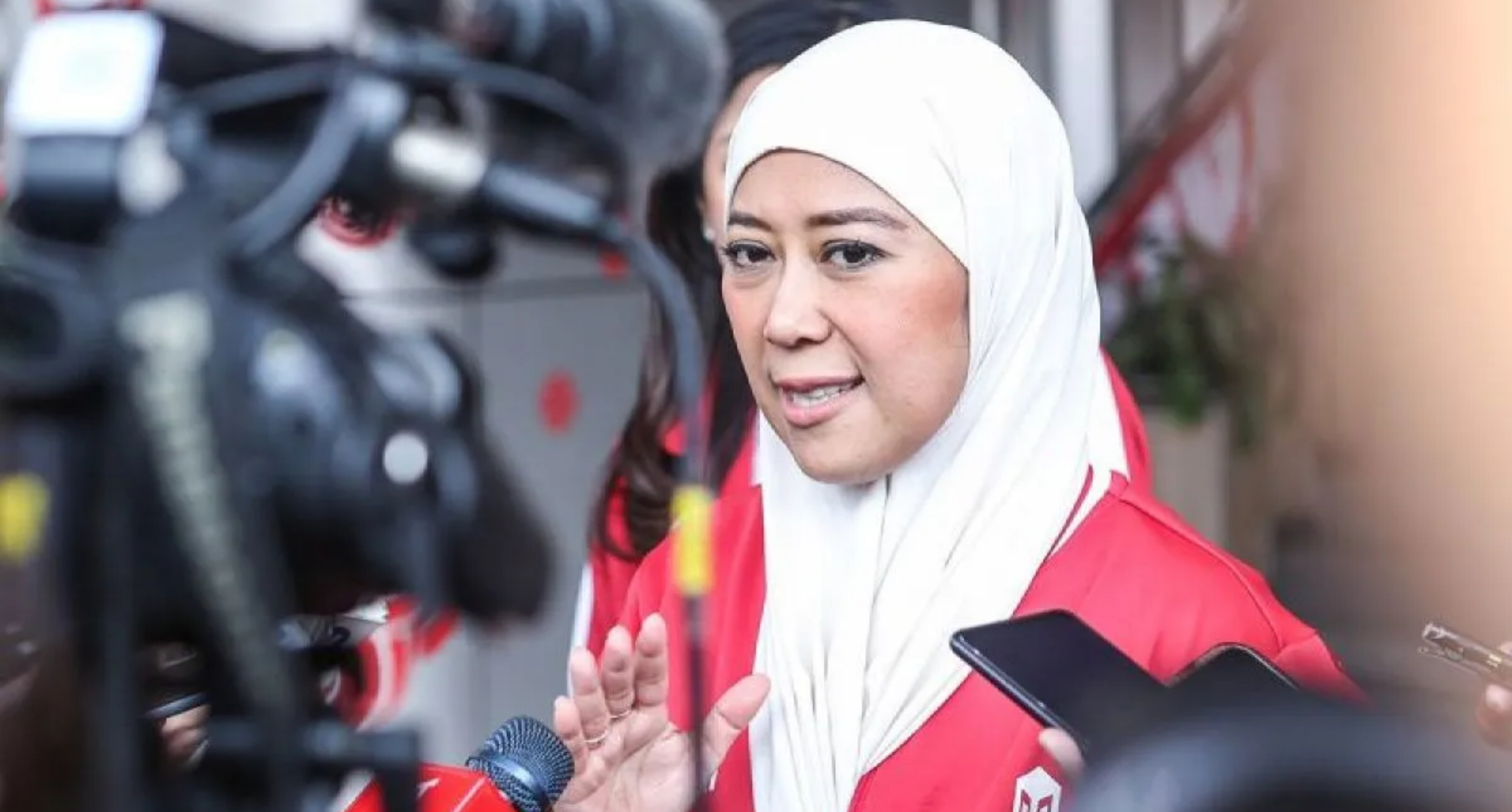 Menteri Komunikasi dan Digital (Menkomdigi) Meutya Hafid menyampaikan keterangan pers di Jakarta pada Sabtu, 29 Agustus 2026. (IDNVoice/Antara Foto)  (29/8/2026)