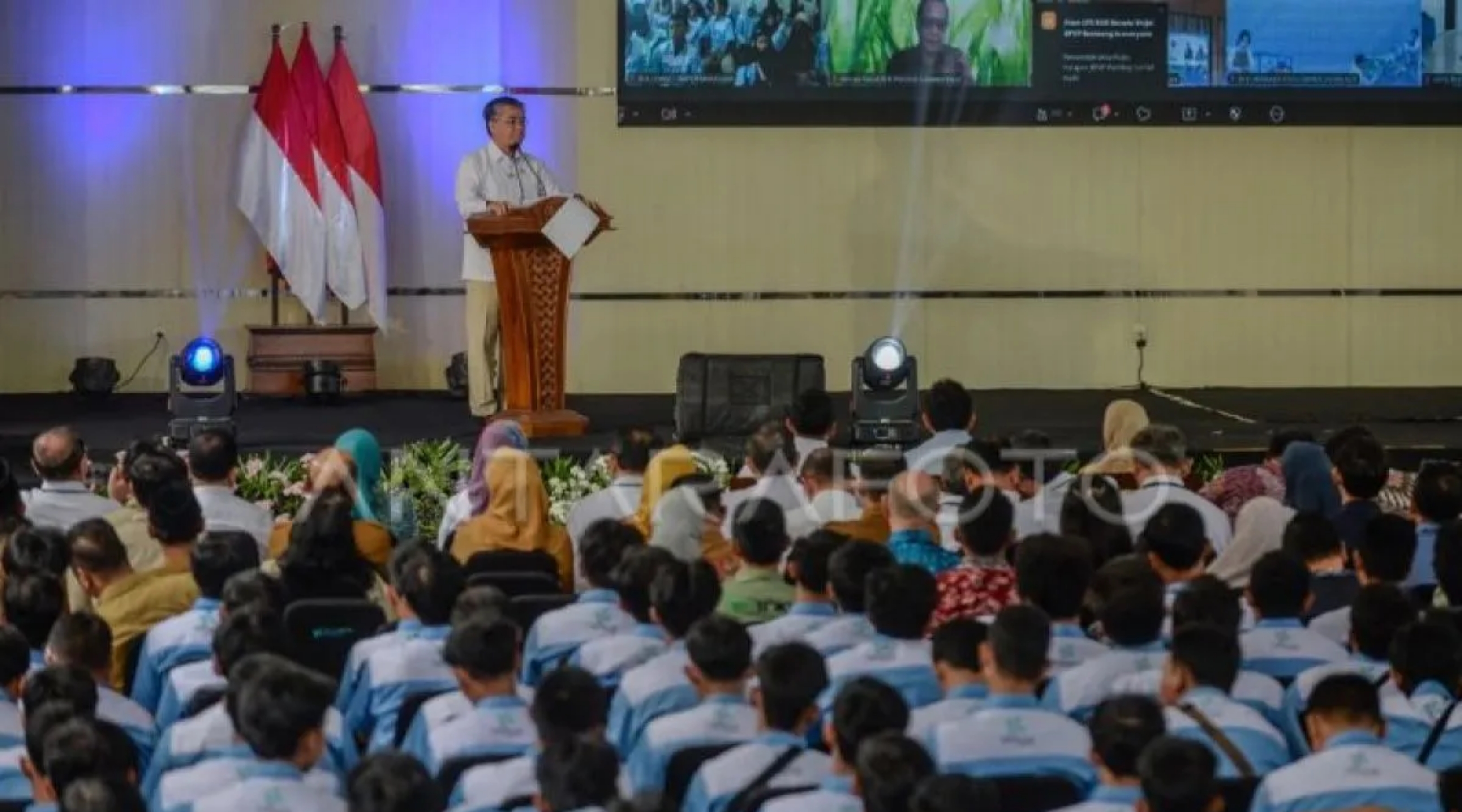 Menteri Ketenagakerjaan Yassierli memaparkan program pelatihan vokasi nasional di Balai Besar Pelatihan Vokasi dan Produktivitas (BBPVP) Serang, Kota Serang, Banten pada Selasa, 1 September 2026. (IDNVoice/Kemnaker)