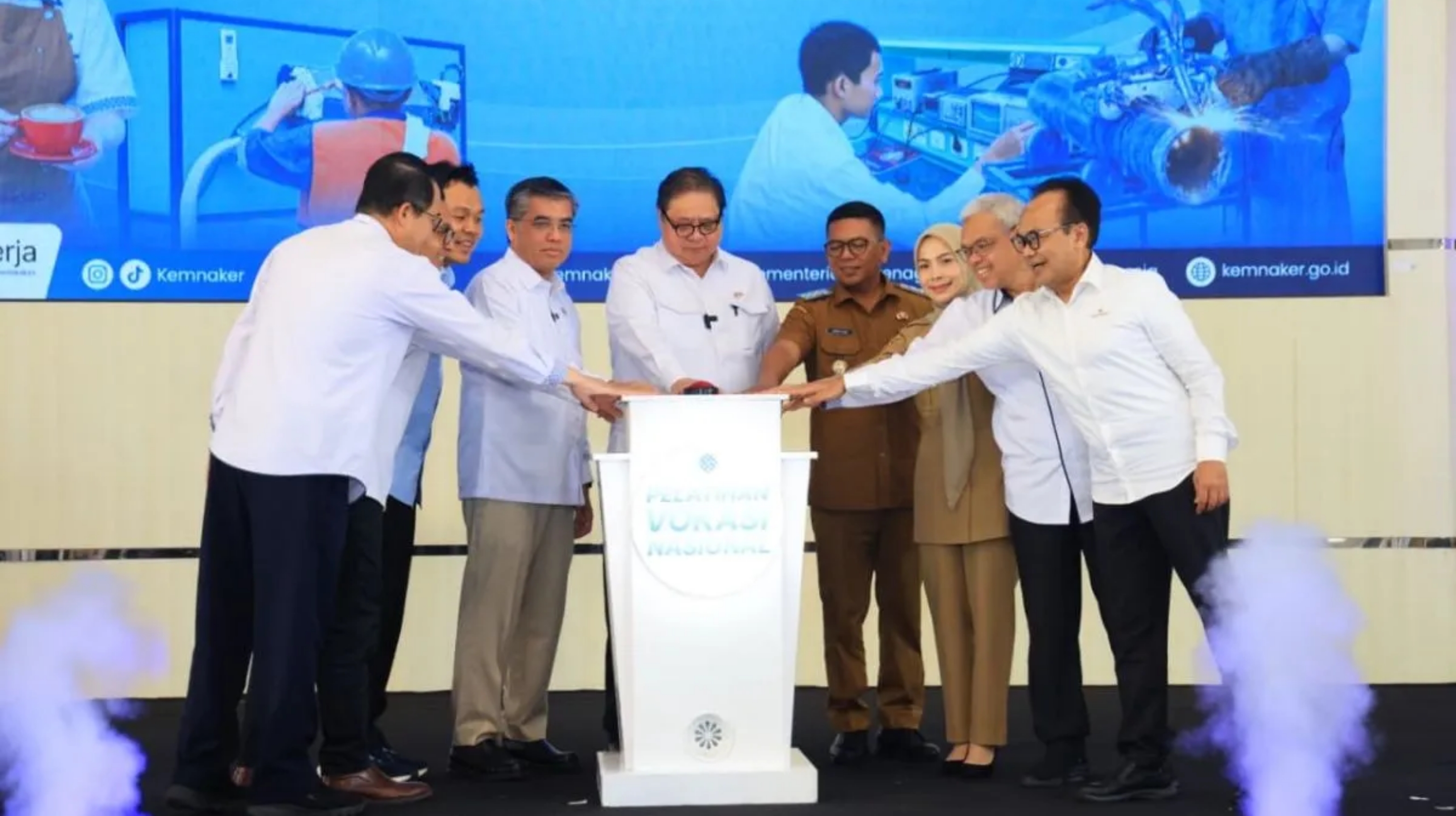 Kick-off Pelatihan Vokasi Nasional Batch 4 Tahun 2026 yang digelar di Balai Besar Pelatihan Vokasi dan Produktivitas (BBPVP) Serang, Banten pada Selasa, 1 September 2206. (IDNVoice/Kemnaker)