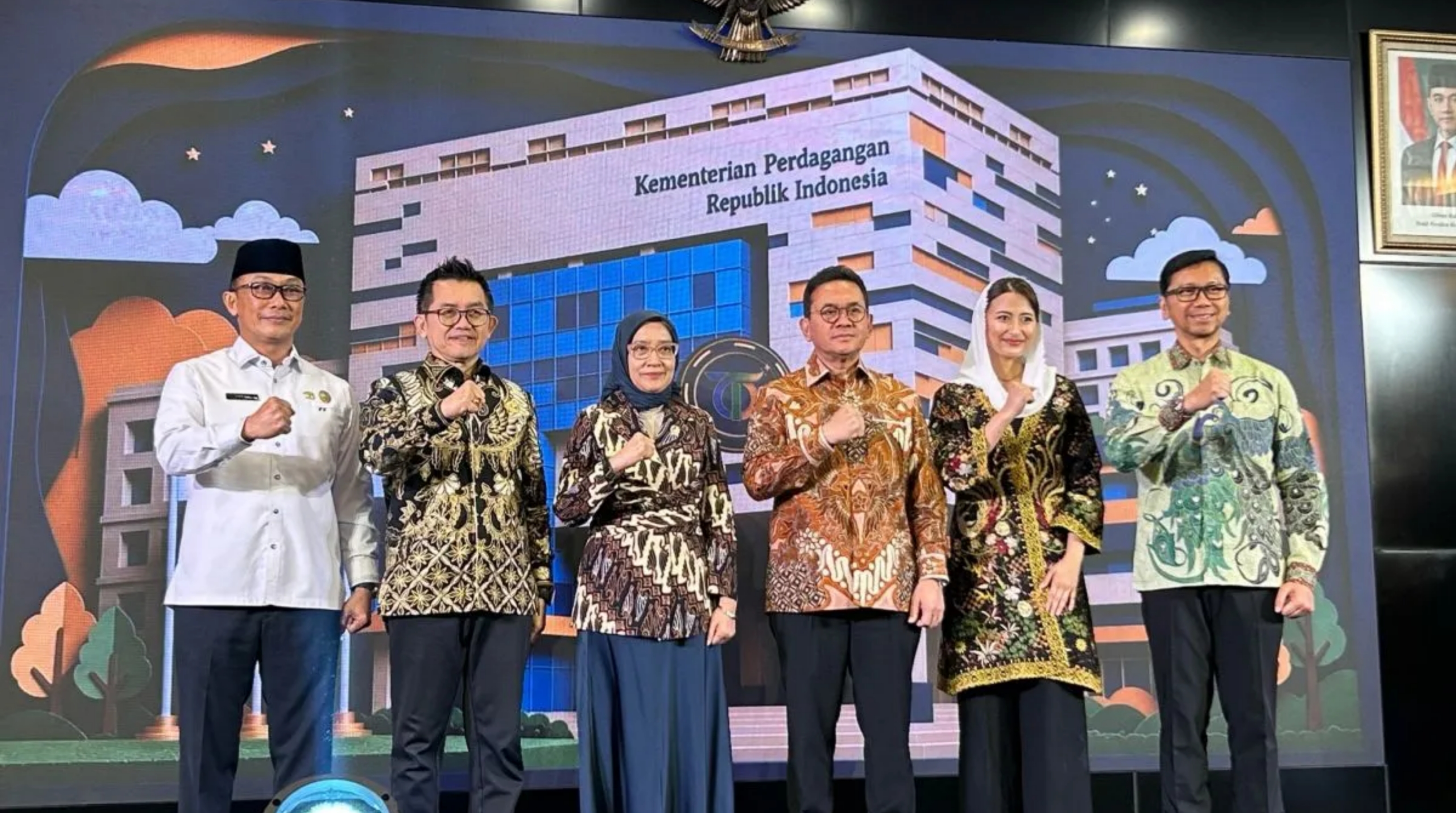 Menteri Perdagangan (Mendag) Budi Santoso menghadiri peluncuran Cetak Biru Pengembangan SDM Perdagangan Menuju Indonesia Emas 2045 dan Trade Corporate University Kementerian Perdagangan (Trade CorpU) di Kantor Kemendag, Jakarta pada Rabu, 2 September 2026. (IDNVoice/Antara Foto)