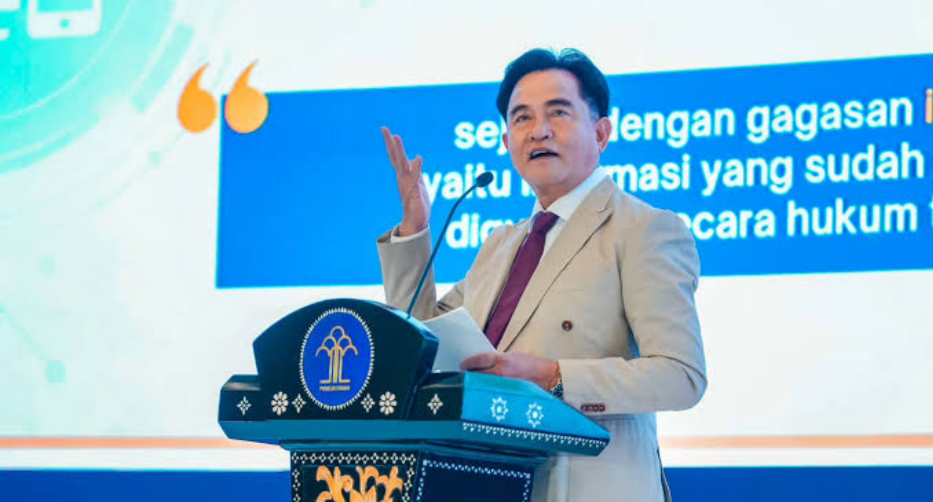Menteri Koordinator Bidang Hukum, HAM, Imigrasi, dan Pemasyarakatan (Menko Kumham Imipas), Yusril Ihza Mahendra. (IDNVoice/DK-Istimewa)