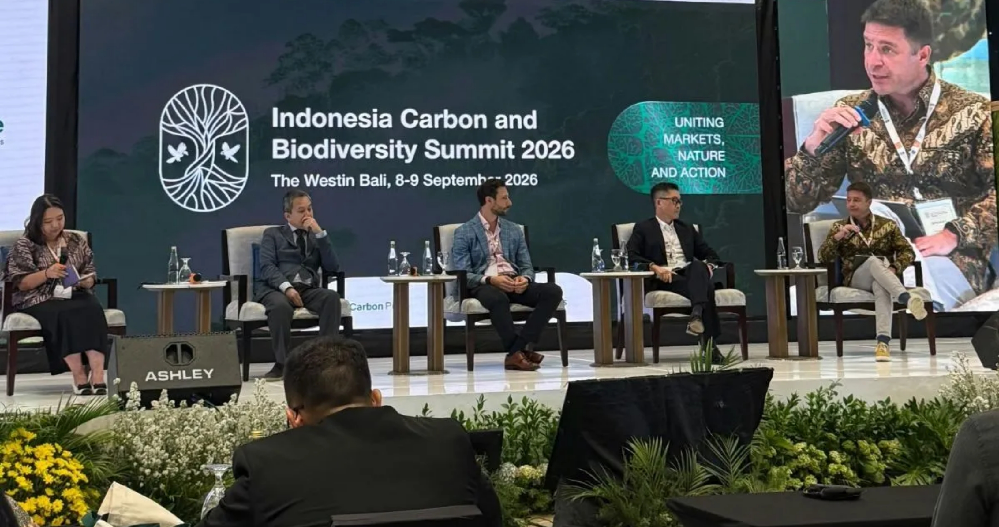 Suasana diskusi dalam gelaran Indonesia Carbon and Biodiversity Summit (ICBS) 2026 di Nusa Dua, Bali pada Selasa, 8 September 2026. (IDNVoice/ICBS 2026)