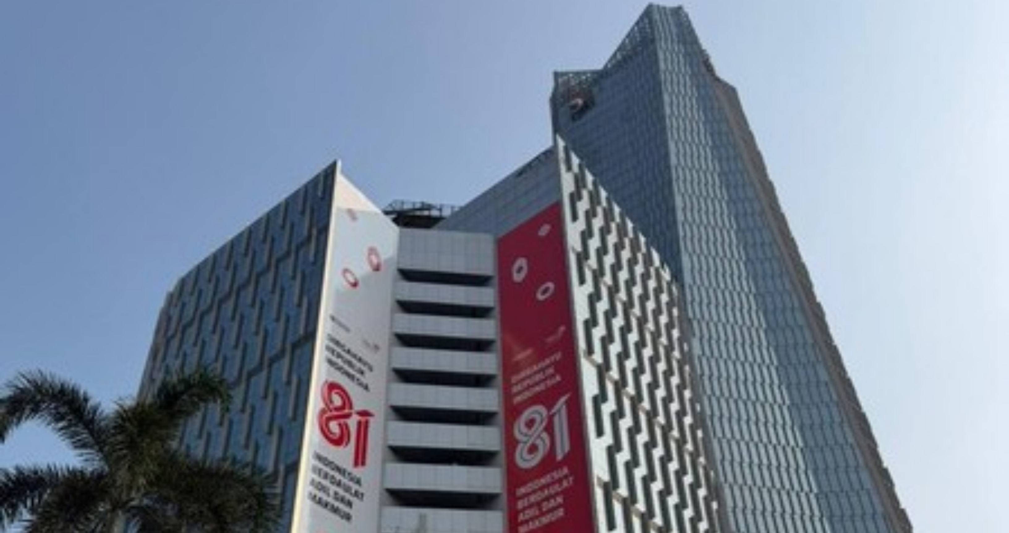 Gedung Graha Merah Putih Telkom di Jalan Gatot Subroto, Jakarta, yang dikabarkan akan jadi kantor Badan Gizi Nasional (BGN). (IDNVoice/Telkom)