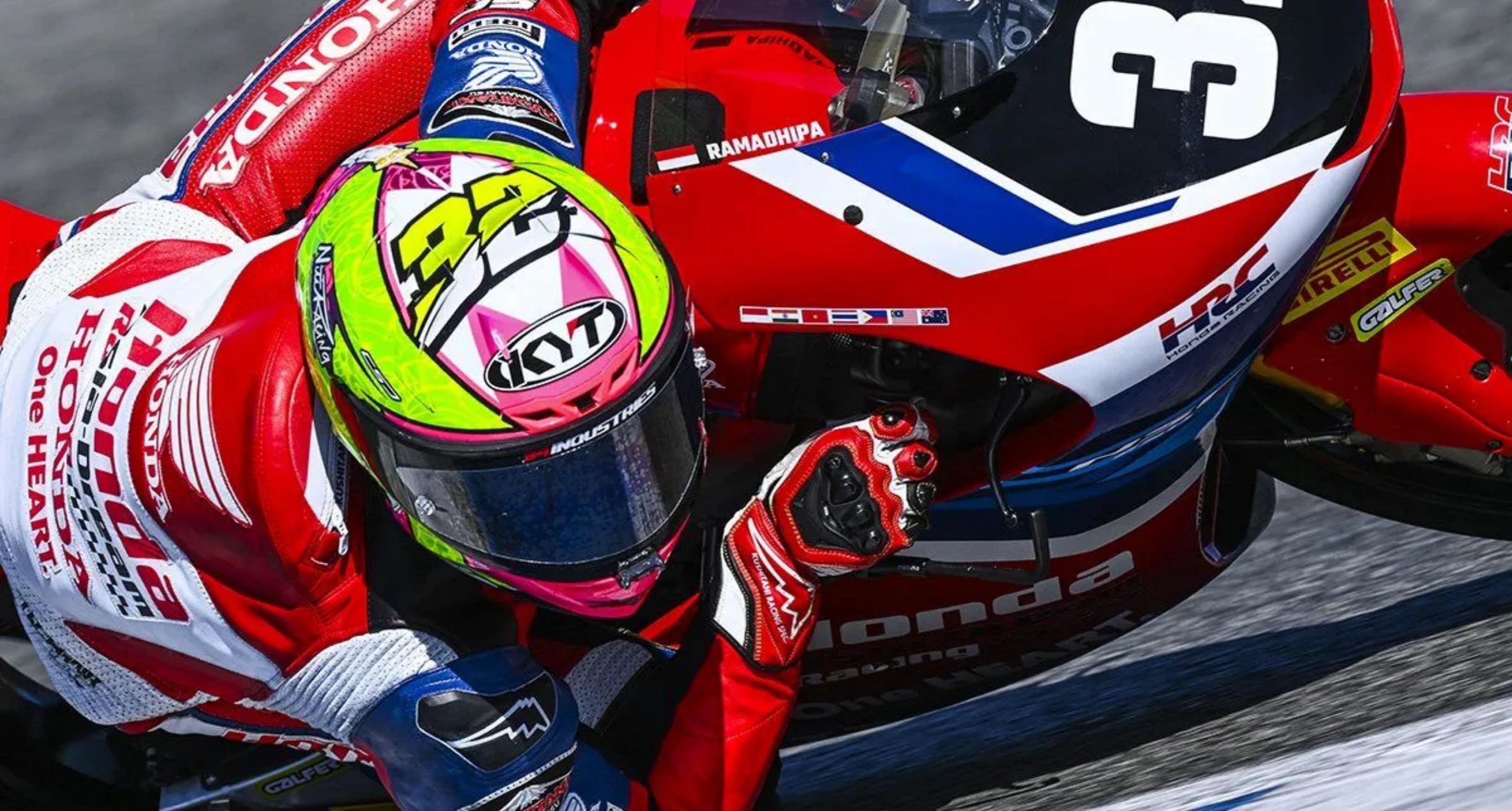 Pembalap Moto3 asal Indonesia, Kiandra Ramadhipa. (IDNVoice/Honda Asia Dream Racing Junior)