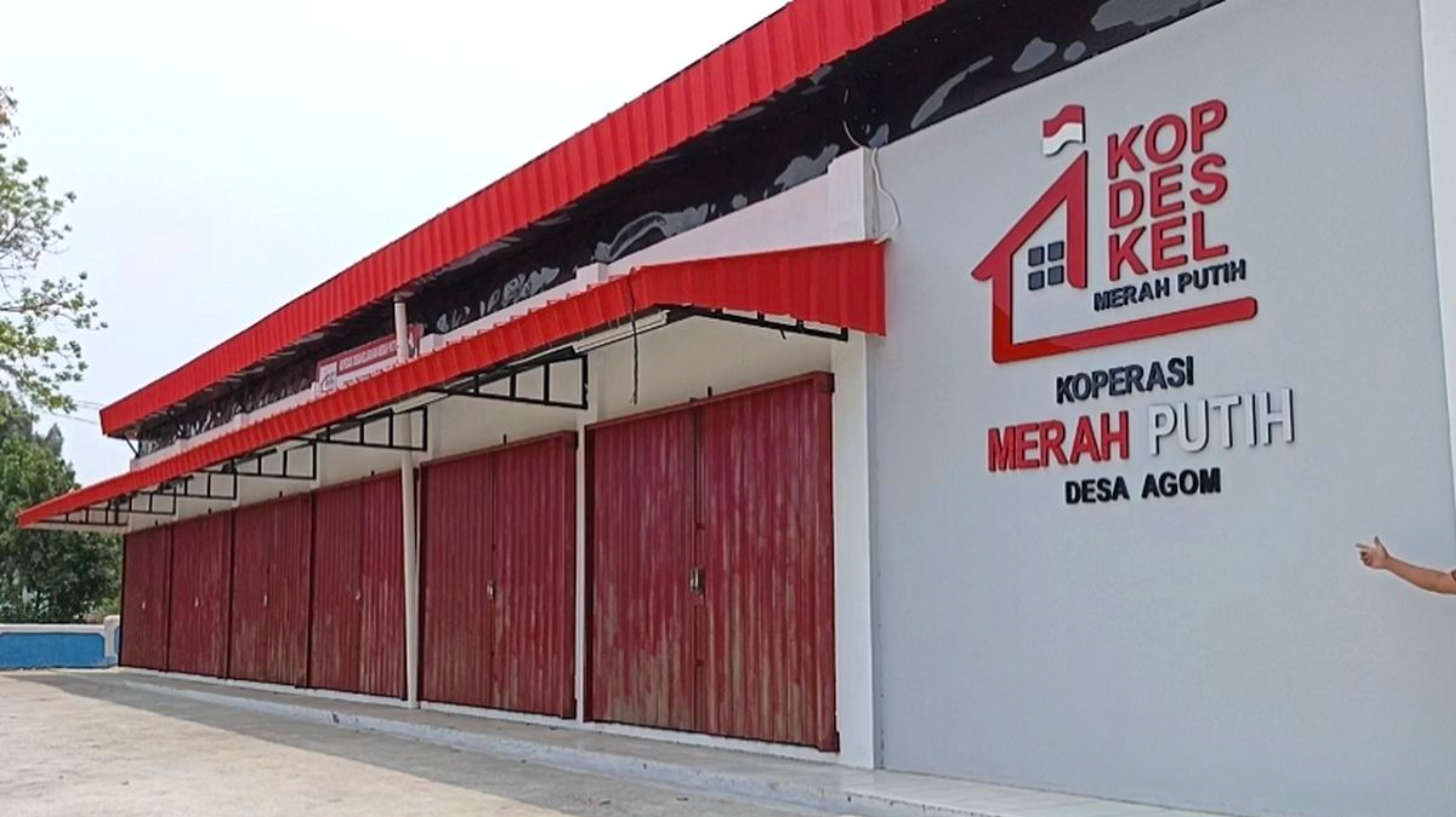 Gedung Koperasi Desa/Kelurahan Merah Putih (KDKMP) Desa Agom, Kecamatan Kalianda, Kabupaten Lampung Selatan, Lampung. (IDNVoice/Istimewa)