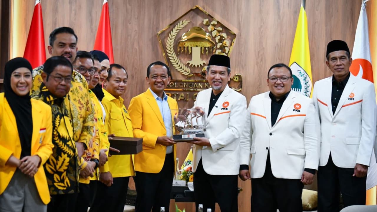 Dewan Pimpinan Pusat (DPP) Partai Keadilan Sejahtera (PKS) mendatangi kantor DPP Partai Golkar pada Senin, 14 September 2026. (IDNVoice/Istimewa)