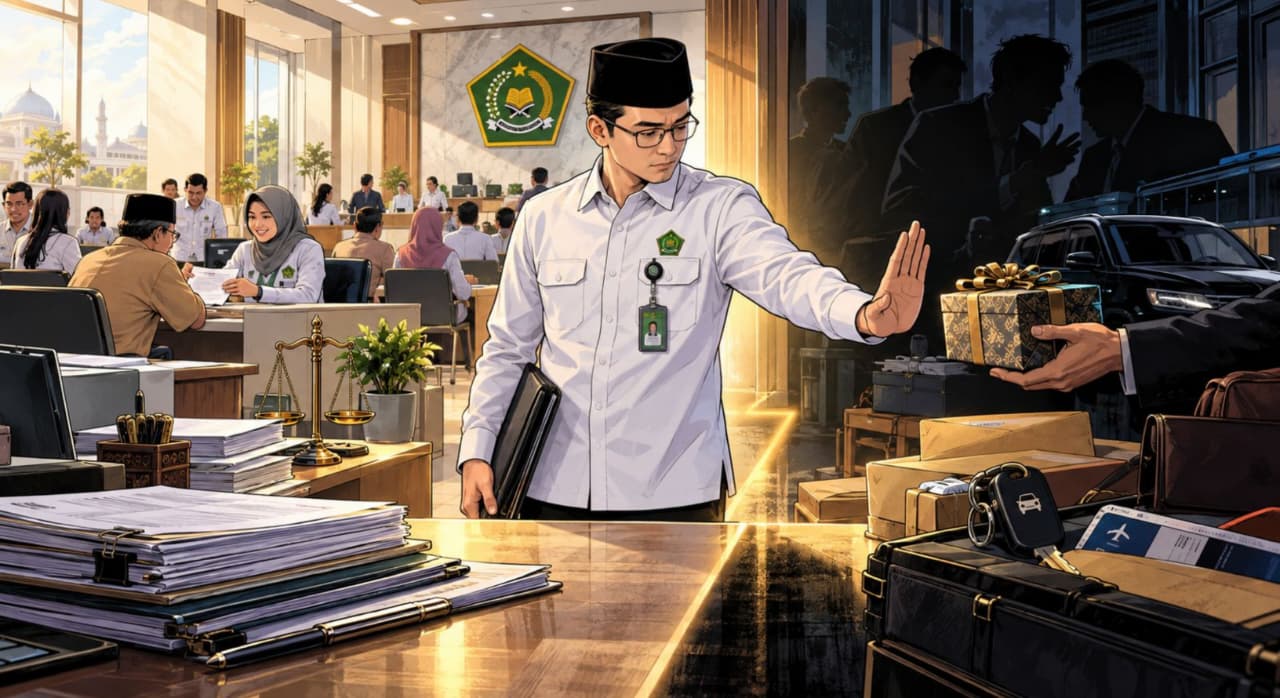 Ilustrasi: Ketika Amanah Bertemu dengan Godaan. (IDNVoice/Kemenag)