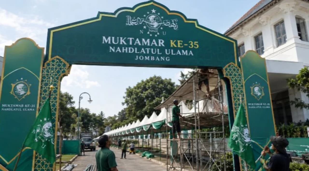 Gapura arena Muktamar ke-35 PBNU di Pondok Pesantren Tambakberas, Jombang, Jawa Timur. (IDNVoice/Istimewa)
