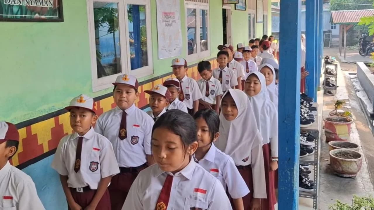 Ilustrasi: Siswa sekolah dasar yang ada di Kabupaten Lampung Tengah. (IDNVoice/Antara Foto)