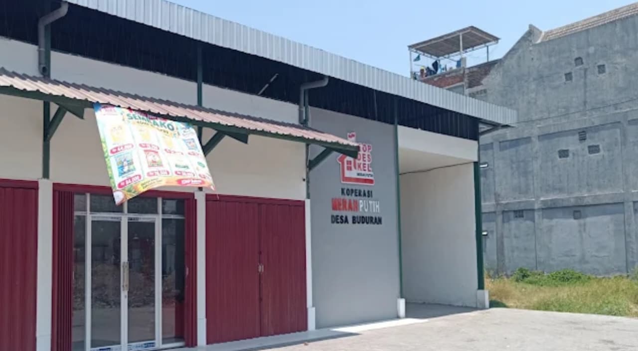 Gedung Koperasi Desa/Kelurahan Merah Putih (KDKMP) Buduran, Kecamatan Buduran, Kabupaten Sidoarjo, Jawa Timur. (IDNVoice/Google Maps-Bary Taura)
