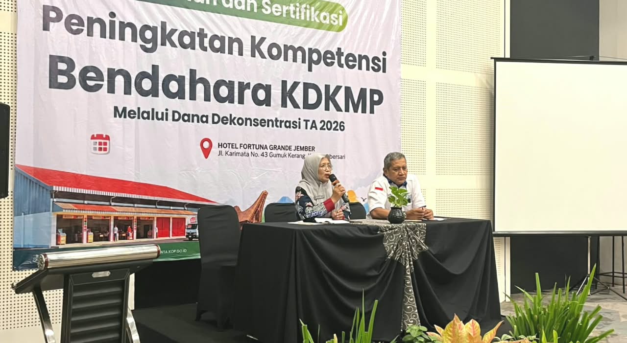 Pelatihan dan Sertifikasi Peningkatan Kompetensi Bendahara KDKMP Kabupaten Jember. (IDNVoice/PPID Jamber)